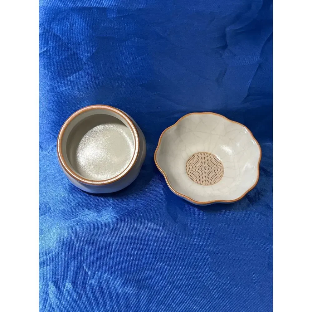 Ruyao Cracked Glazed Teapot Set with Creamer and Tea Strainer Dish